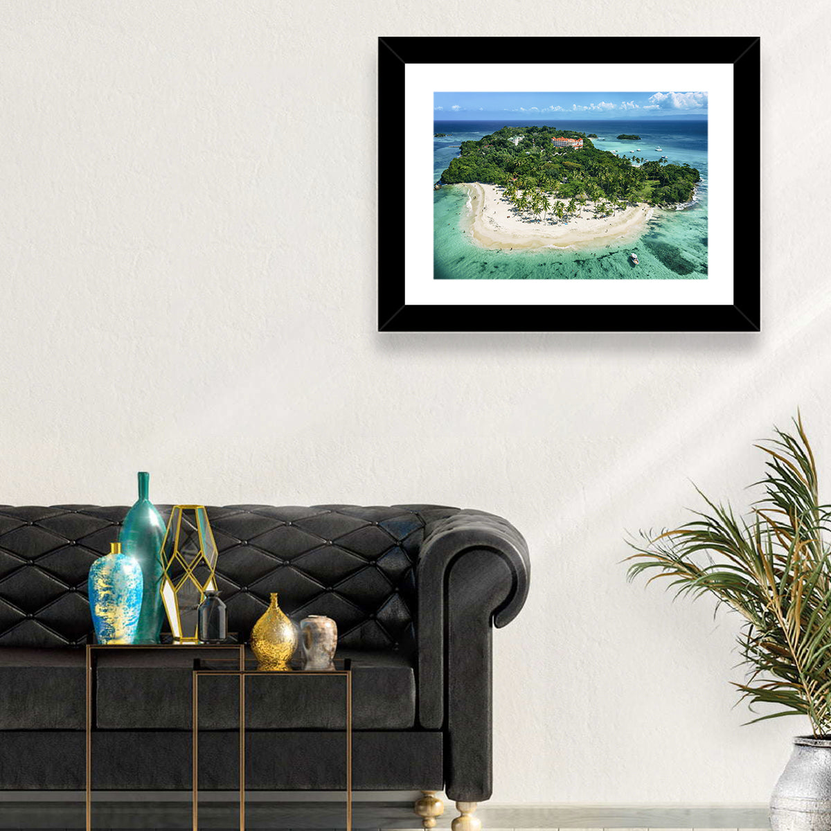 Cayo Levantado Aerial Beach Resort Wall Art