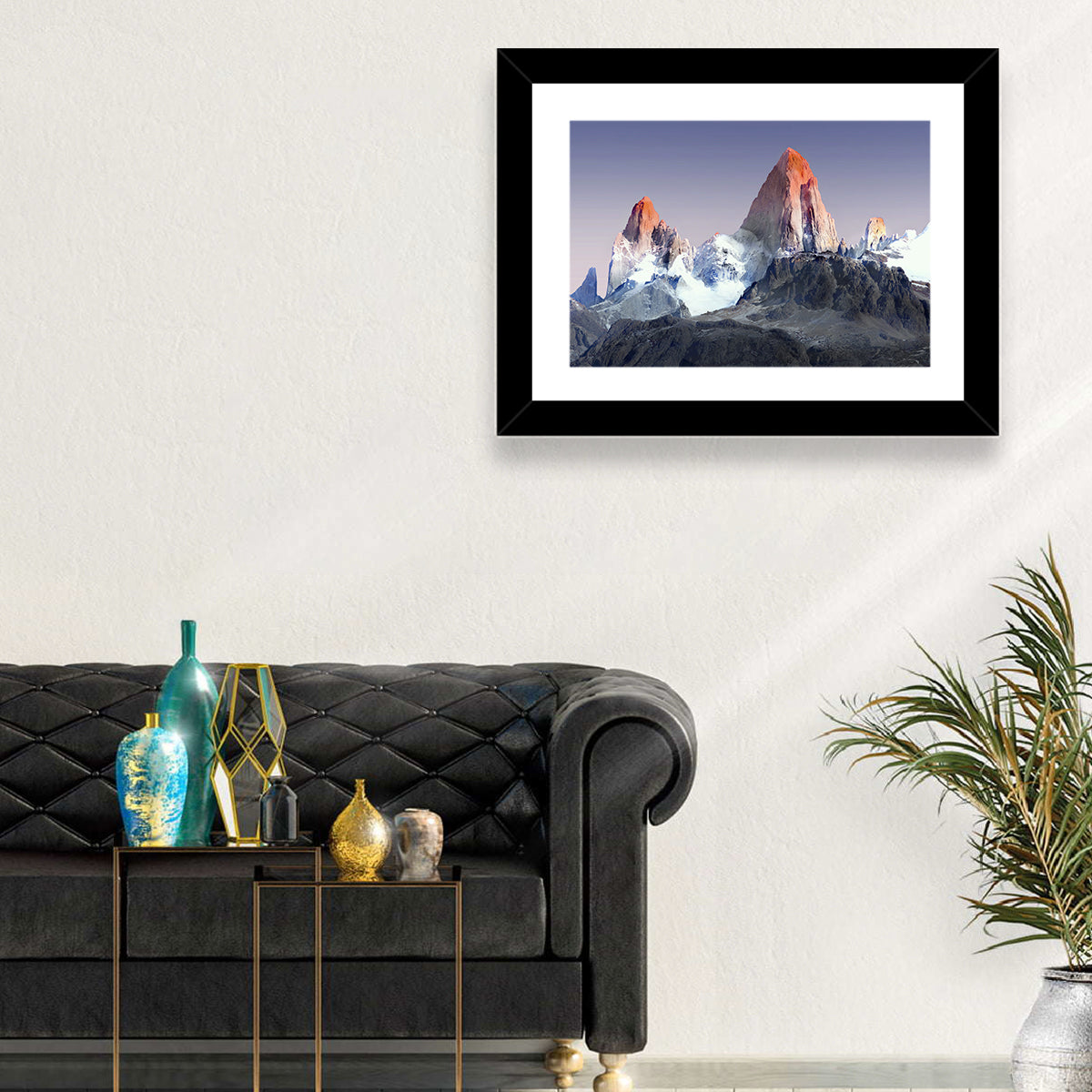 Mount Fitz Roy Wall Art in a room, landscape