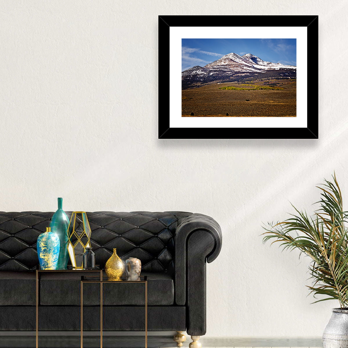 Sierra Nevada Snow Capped Peaks Wall Art in a room, landscape