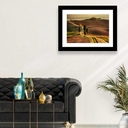 Val D’orcia Winding Golden Road Wall Art