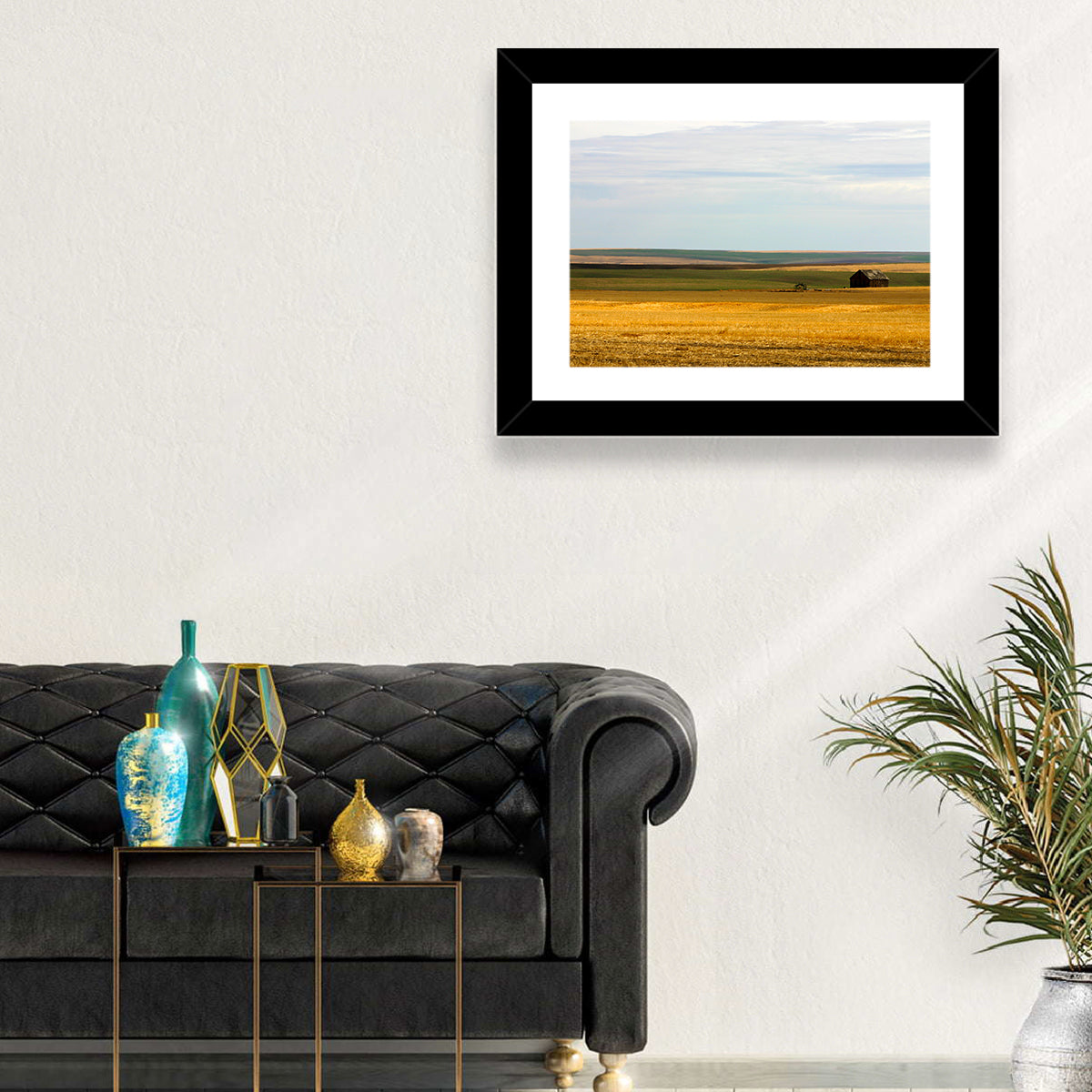 Lone Barn, Montana Farmland Wall Art in a room, landscape