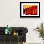 Hanging Dried Chili Peppers Wall Art