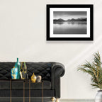 Lake Mcdonald Monochrome Reflection Wall Art