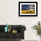 Hay Bale at Golden Hour Wall Art