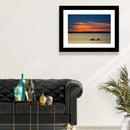 Ottawa River Sunset Canoe Wall Art