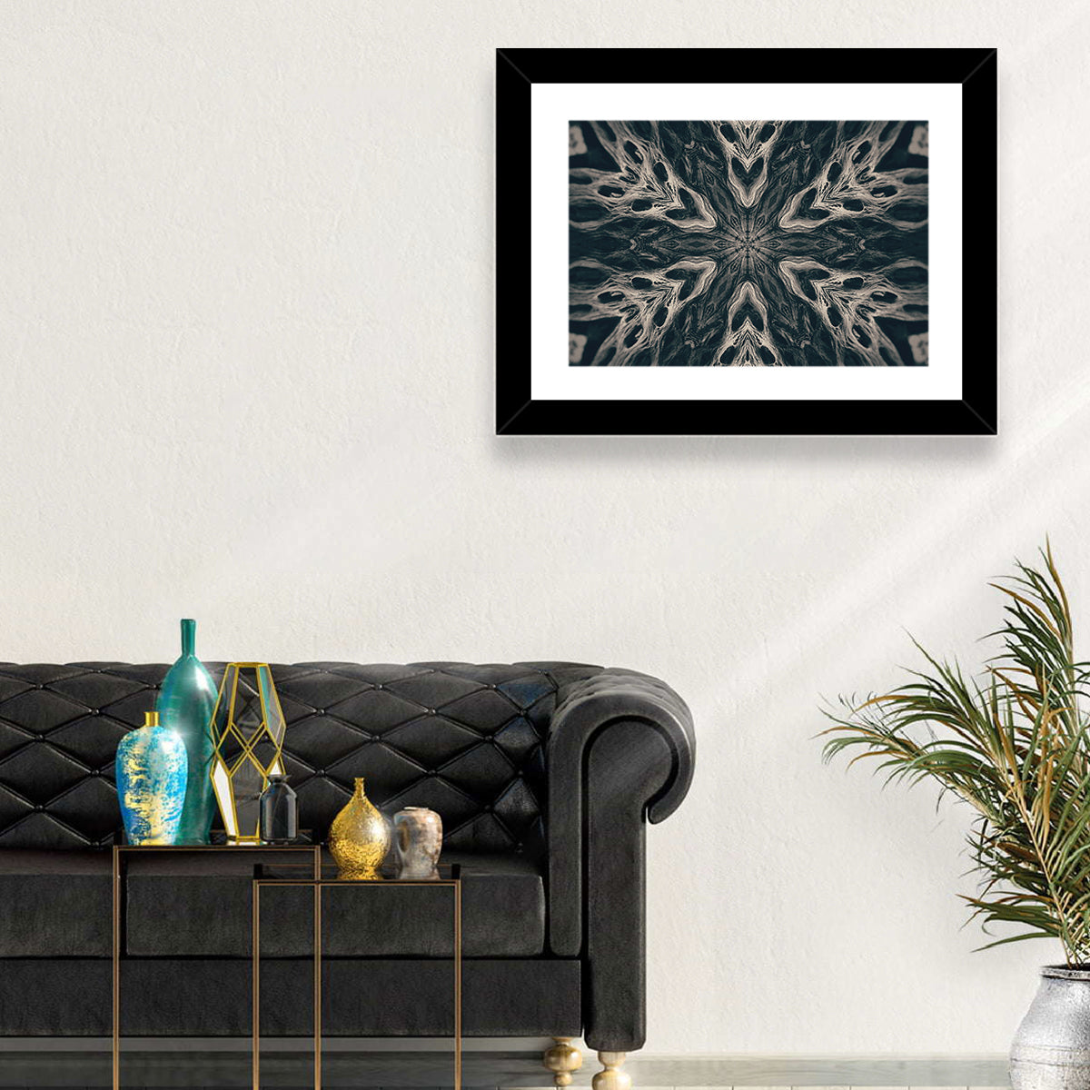 Black Gothic Demon Mandala Wall Art