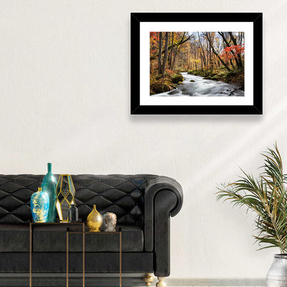 Sunlit Forest Stream Wall Art