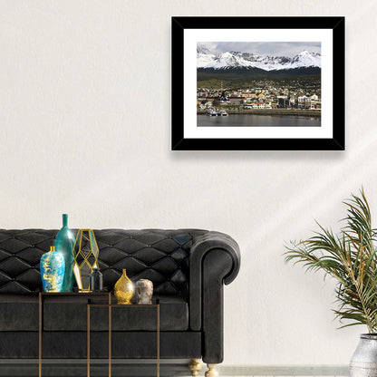 Ushuaia Harbor and Snowcapped Mountains Wall Art