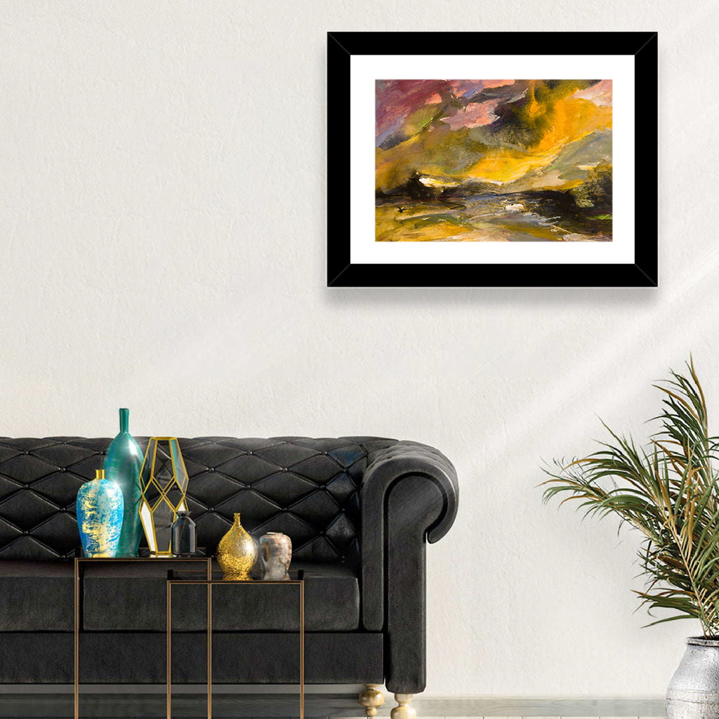Coastal Storm Over Distant Water Wall Art