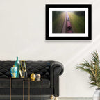 Freight Train Through Forest Wall Art