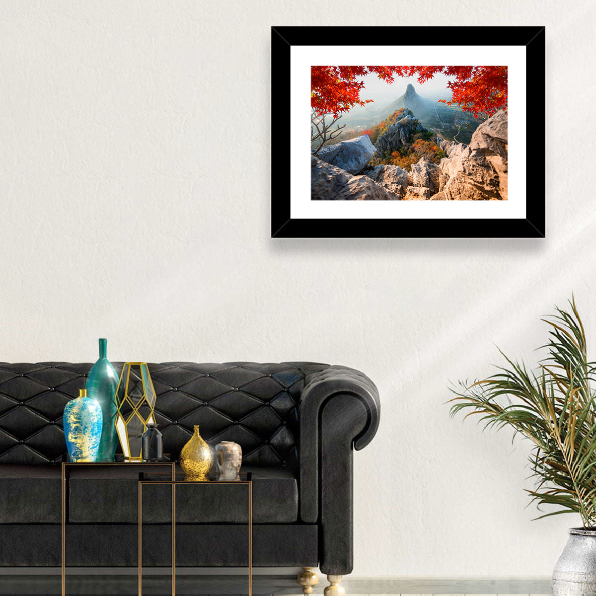 Khao Nor Maple Framed Peak Wall Art in a room, landscape