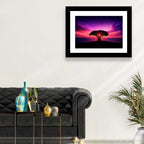 Baobab Sunset Silhouette Wall Art