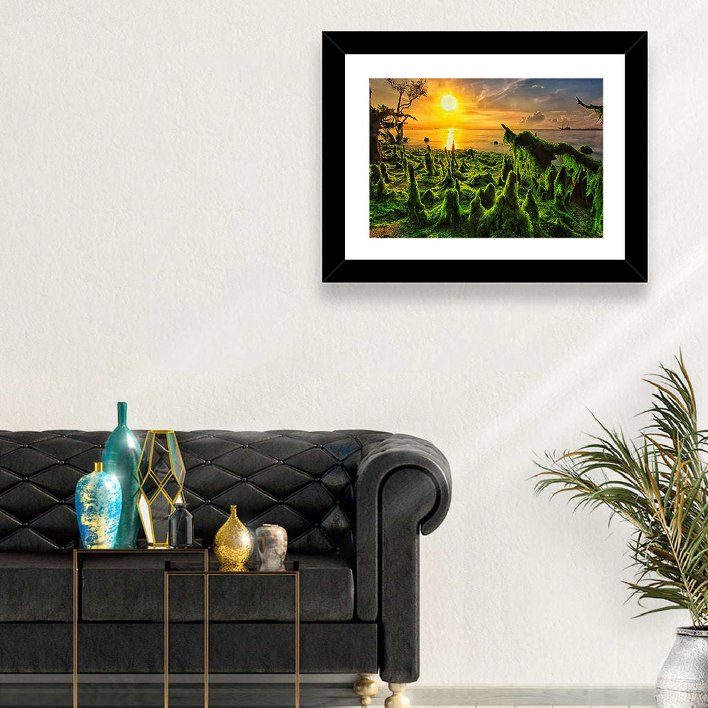 Mangrove Roots at Sunset Wall Art