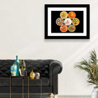 Six Indian Curry Bowls Wall Art