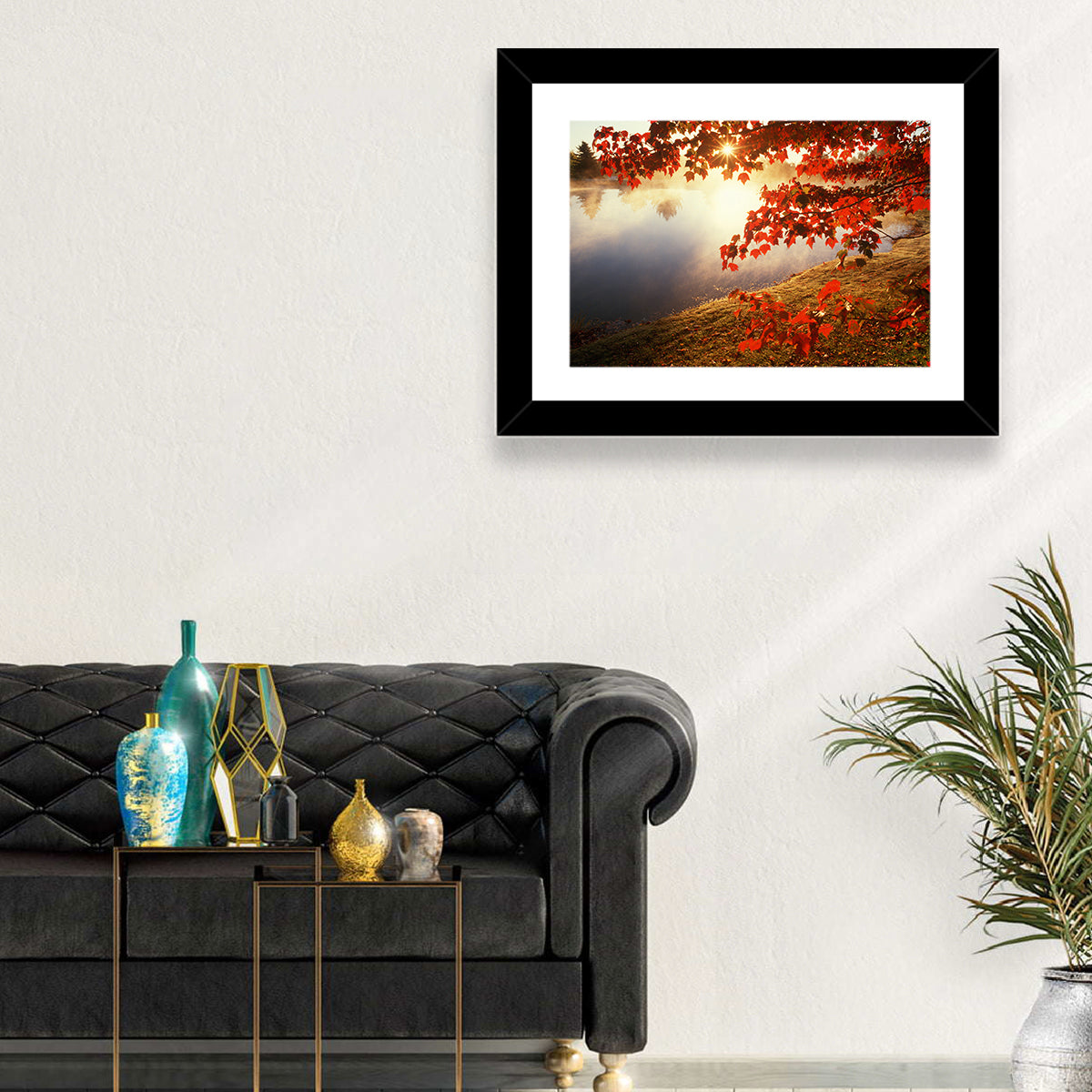 Autumn Pond Sunrise Connecticut Wall Art