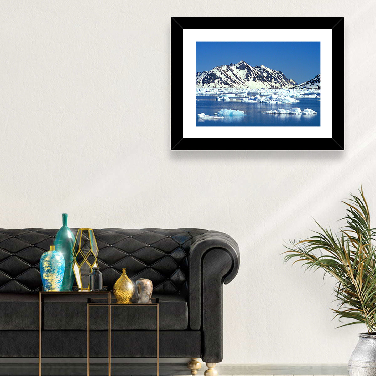 Eastern Greenland Sea Wall Art in a room, landscape