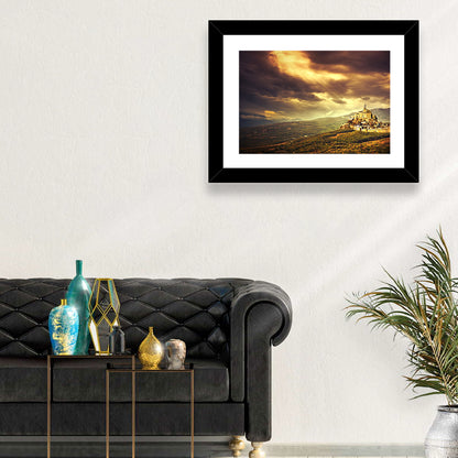 Mont-saint-michel Castle at Dusk Wall Art