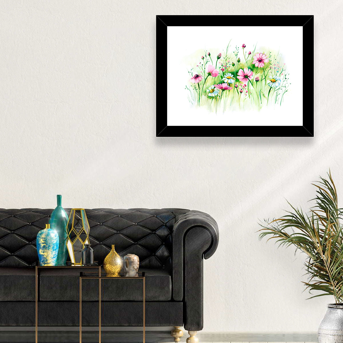 Airy Wildflower Meadow Watercolor Wall Art