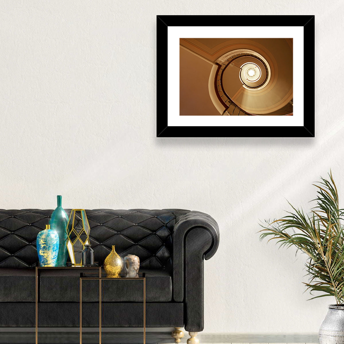 Worms-eye Spiral Staircase Wall Art