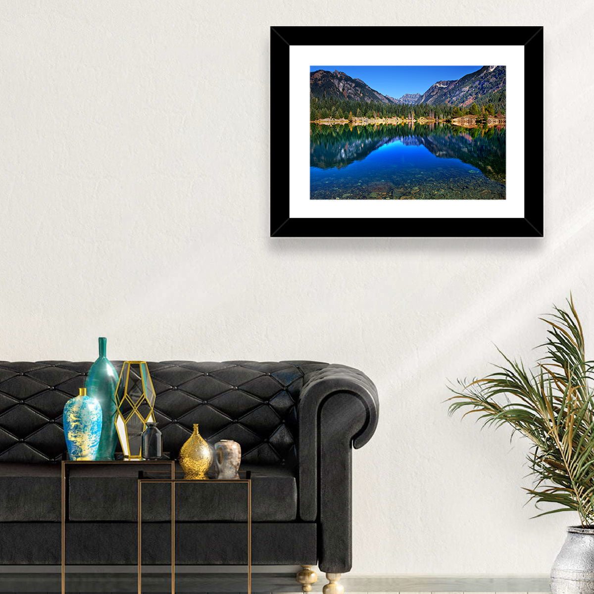 Gold Lake Reflection Wall Art