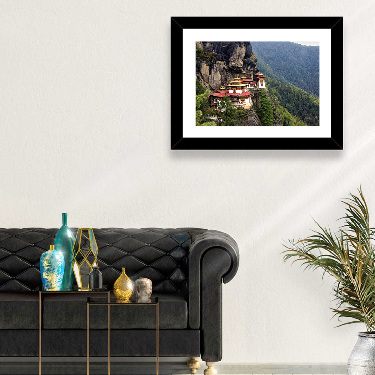 Tiger's Nest Monastery, Paro Bhutan Wall Art in a room, landscape