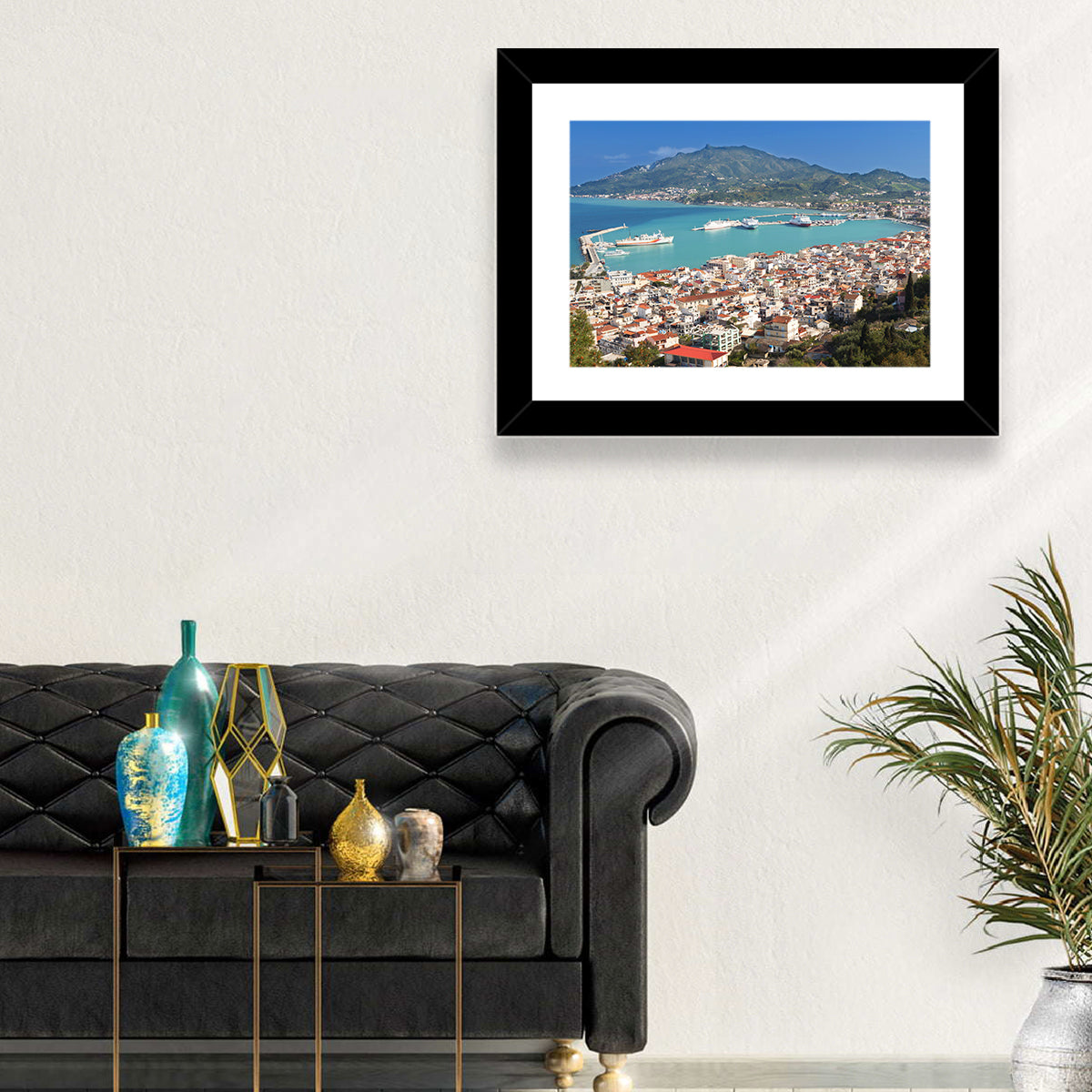 Zakynthos Harbor View Wall Art