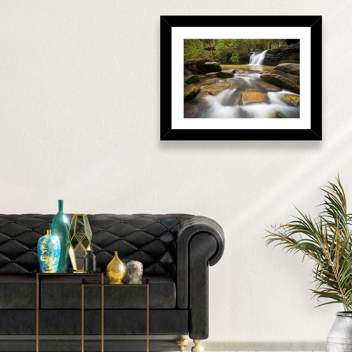 South Carolina Forest Waterfall Wall Art