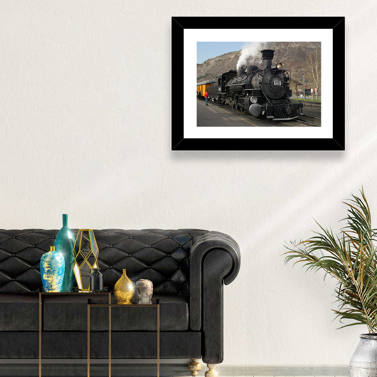 Durango Steam Locomotive No. 480 Wall Art in a room, landscape