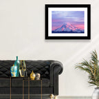 Mount Rainier Alpenglow with Lenticular Cloud Wall Art