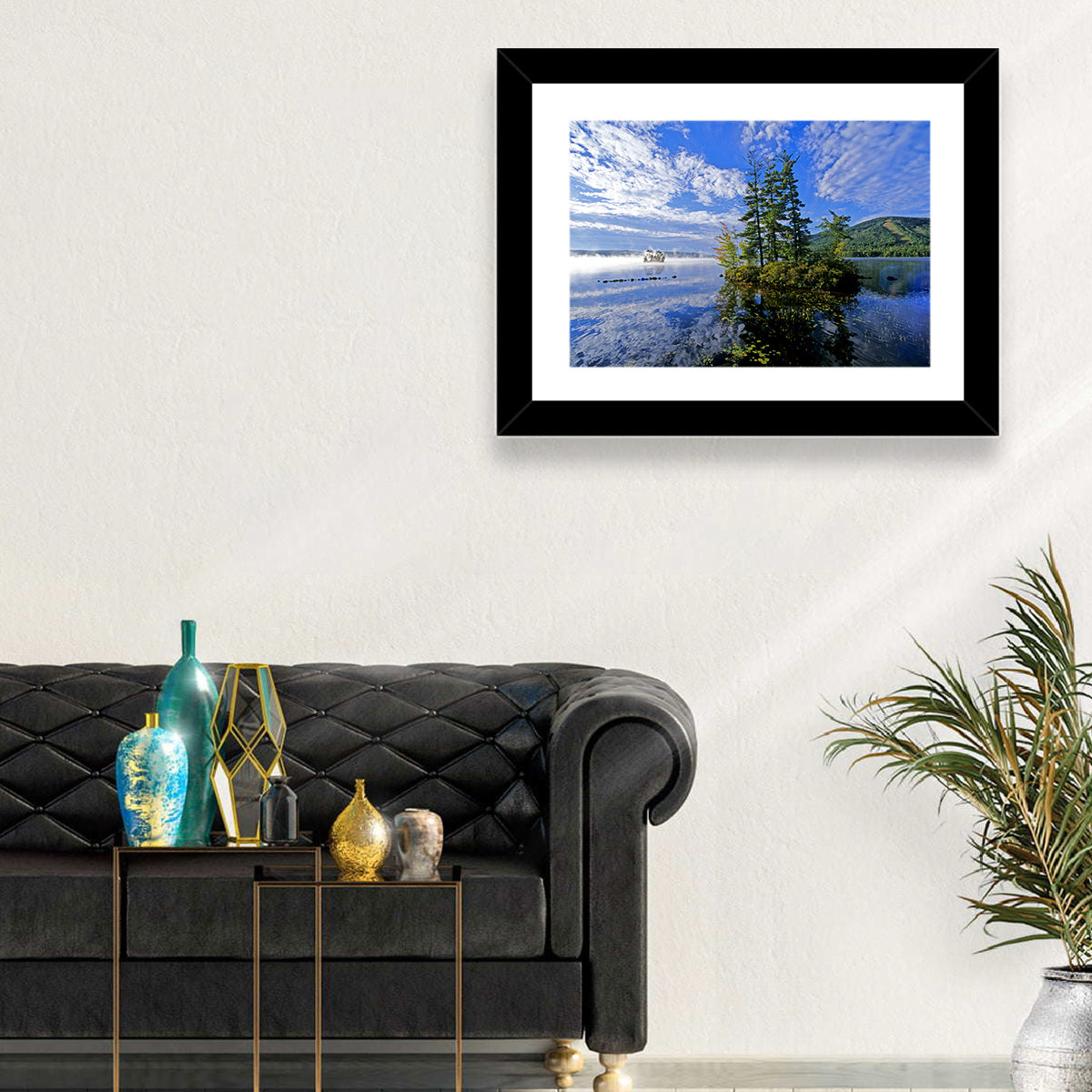 Misty Maine Lake Wall Art