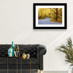 Winding Road Through Autumn Foliage Wall Art