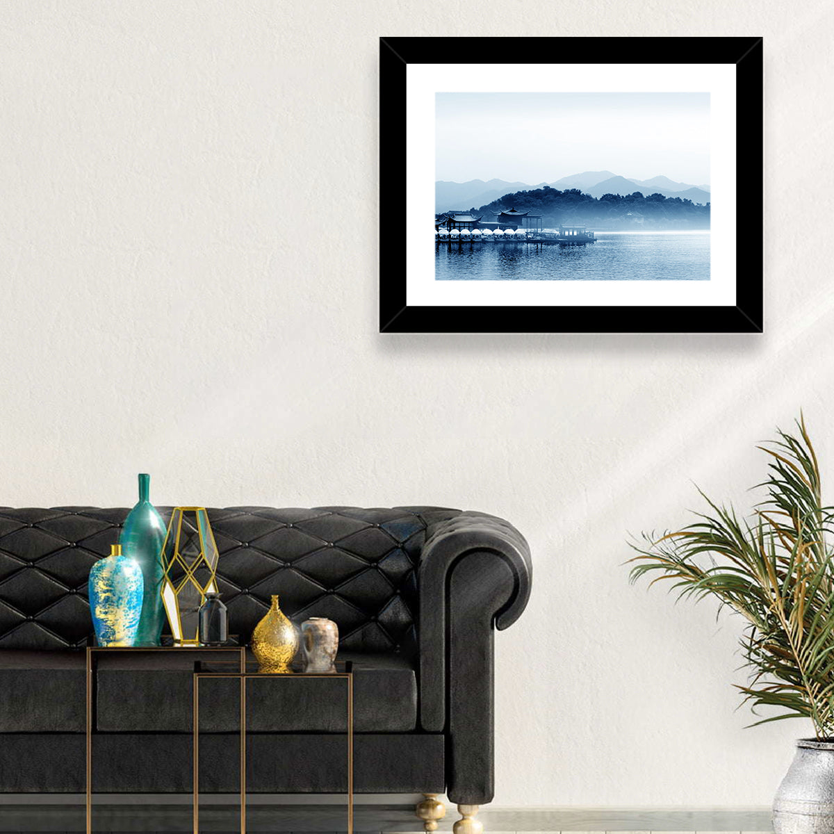 Hangzhou West Lake Wall Art in a room, landscape