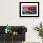 Budapest Chain Bridge at Twilight Wall Art