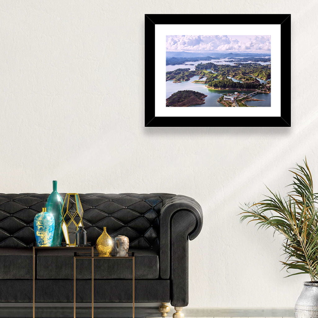 Guatapé Reservoir Aerial View Wall Art