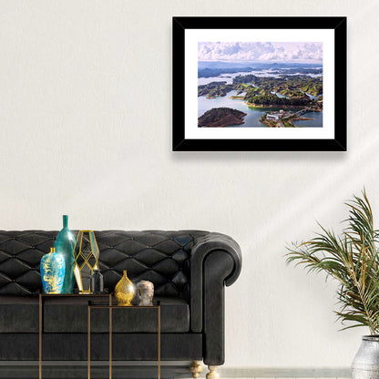 Guatapé Reservoir Aerial View Wall Art