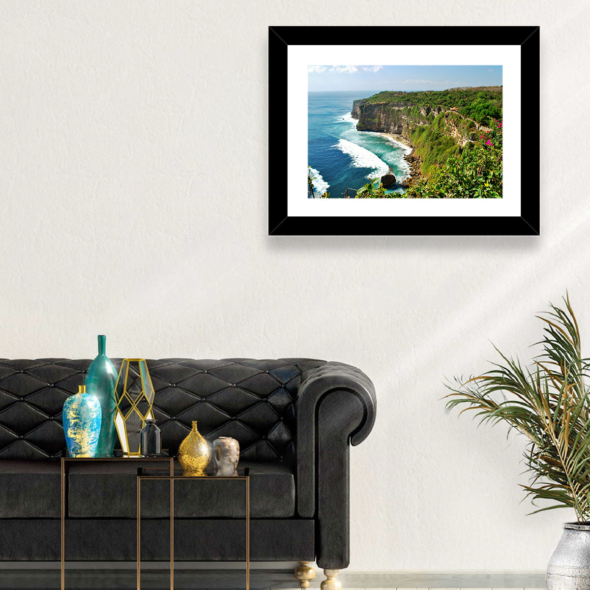 Uluwatu Cliffs, Bali Wall Art in a room, landscape