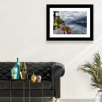 Lake Lugano Floral Walkway Wall Art