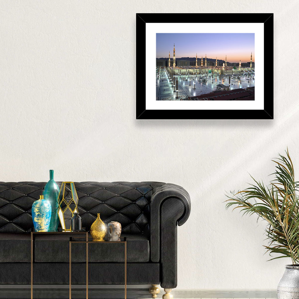 Nabawi Mosque at Dusk, Medina Wall Art