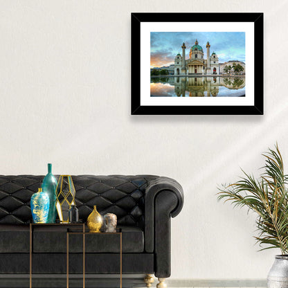 Karlskirche at Golden Hour Wall Art
