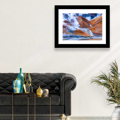 Geothermal Valley with Footbridge Wall Art
