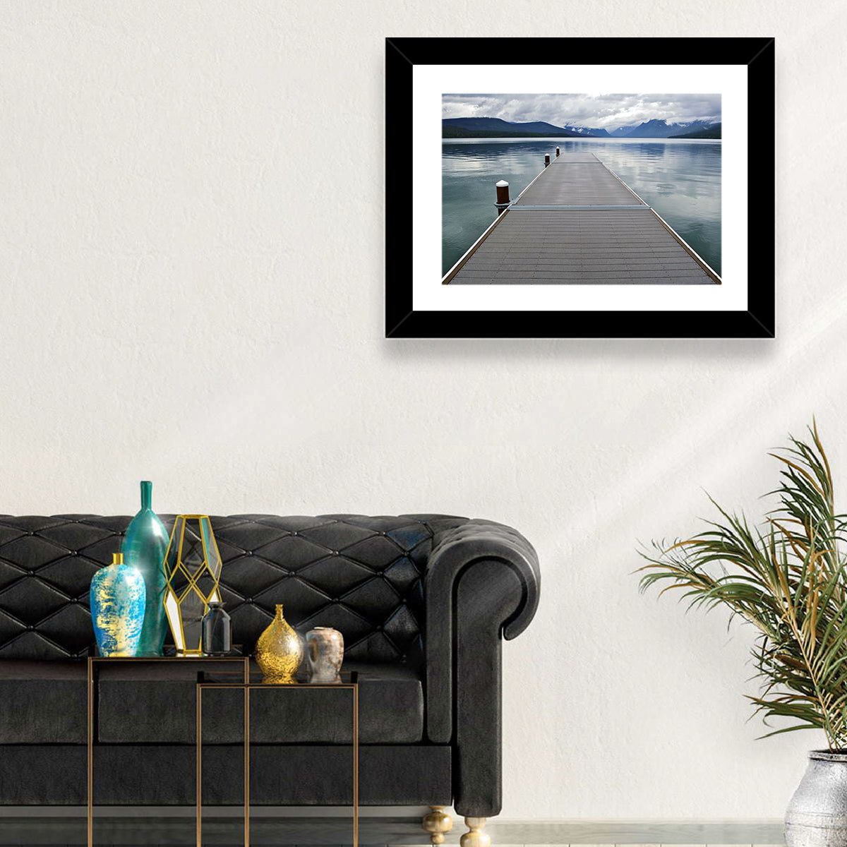 Lake Mcdonald Wooden Dock Wall Art
