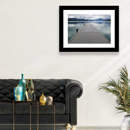 Lake Mcdonald Wooden Dock Wall Art