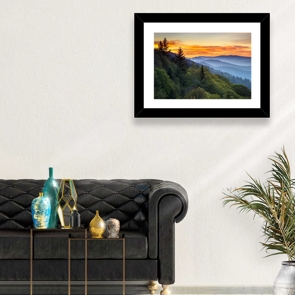 Great Smoky Mountains Sunset Wall Art