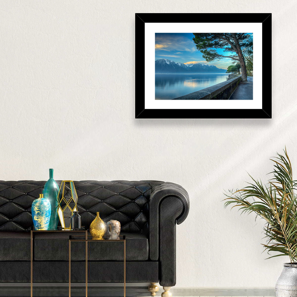 Lake Geneva View from Montreux Wall Art