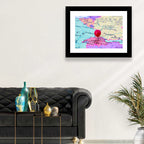 Zurich Map with Red Pin Wall Art
