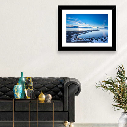 Lake Kleifarvatn Icy Shoreline Wall Art