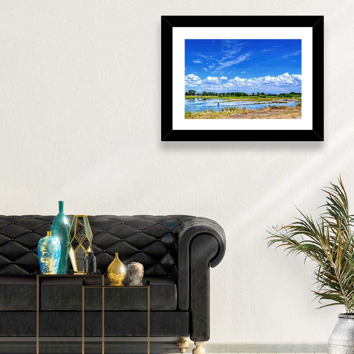Snake River Fly Fishing, Idaho Wall Art in a room, landscape