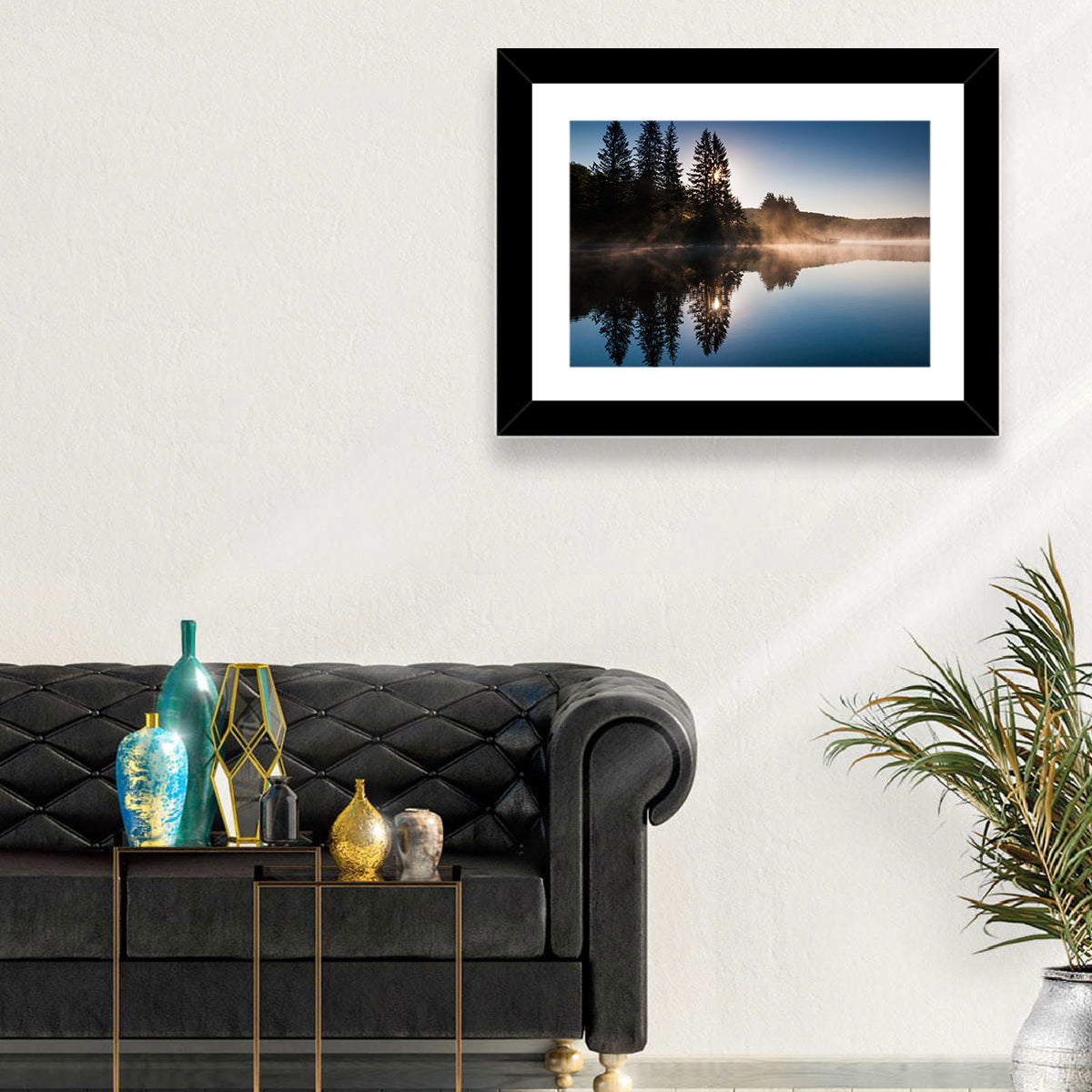 Spruce Knob Lake Morning Mist Wall Art
