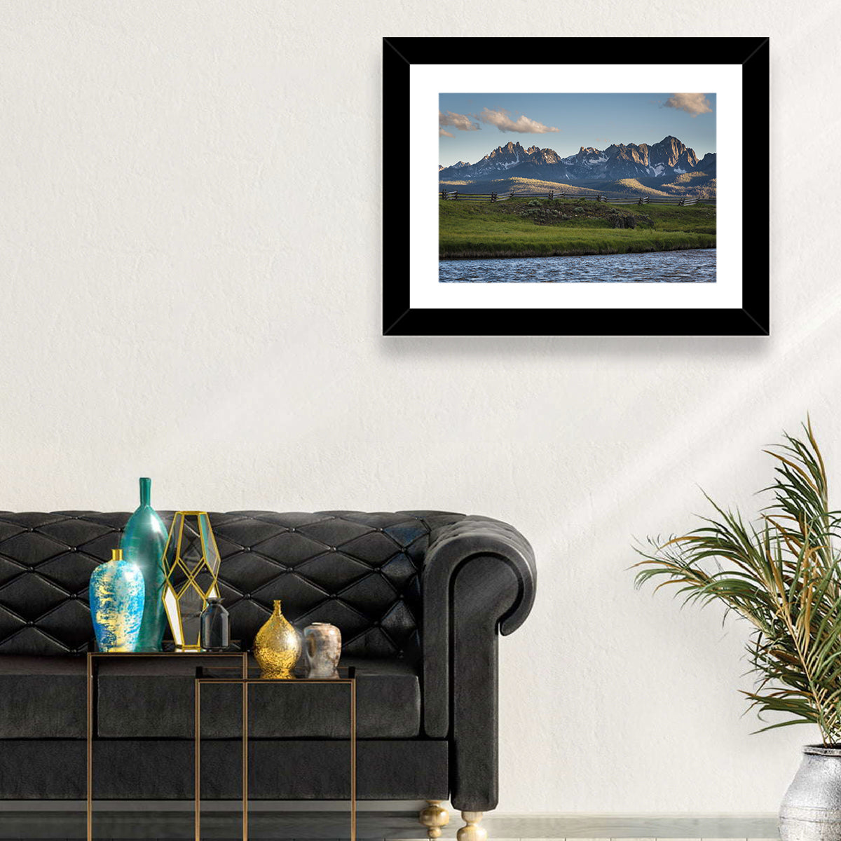 Sawtooth Mountains, Idaho Wall Art in a room, landscape
