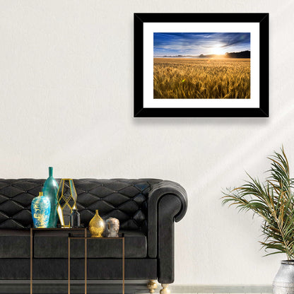 Golden Hour Wheat Field Wall Art